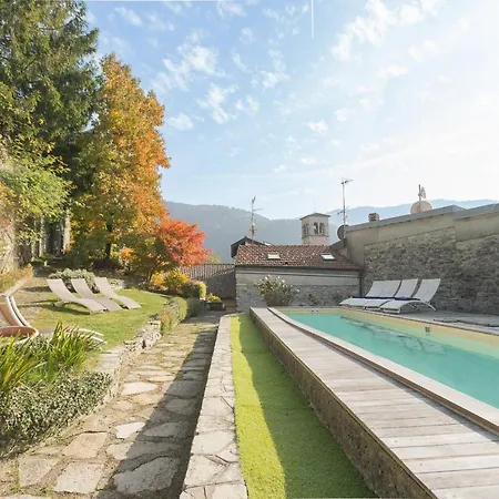 Torre Di Palanzo With Magnificent View By Rent Villa Faggeto Lario