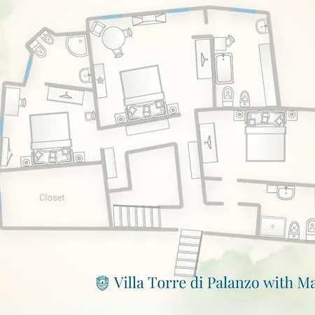 ヴィラ Torre Di Palanzo With Magnificent View By Rent